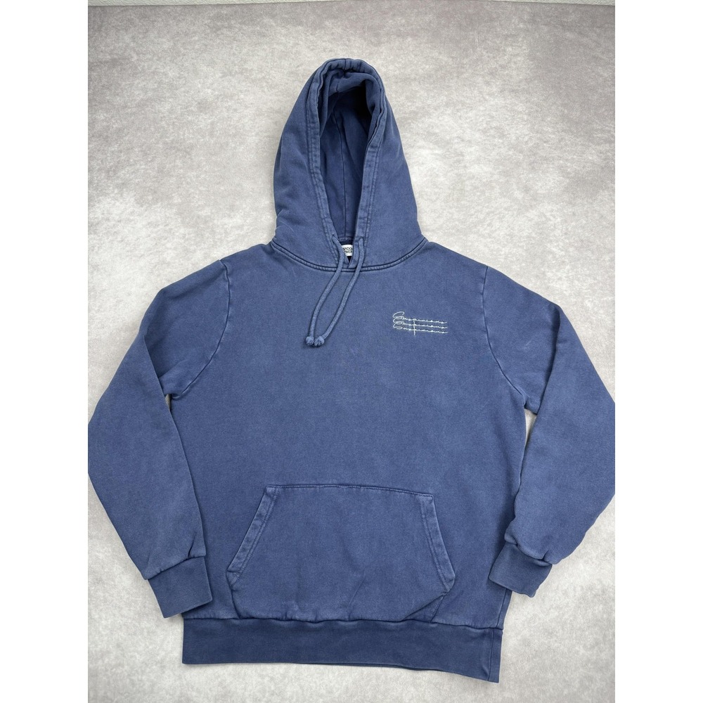 Suspicious Antwerp Hoodie‎ Mens XS Graphic Pullover Embroidered Globe Back
